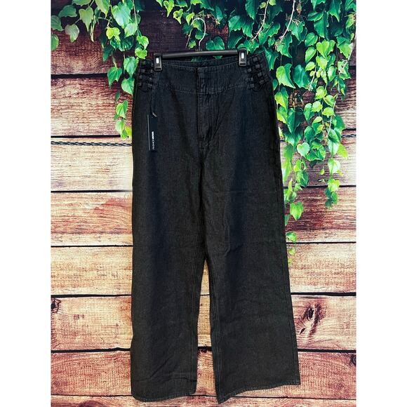 Fashion Nova Daring Drop Waist Baggy Jeans Y2K Wide Leg High Rise Black Wash NWT - Picture 4 of 9